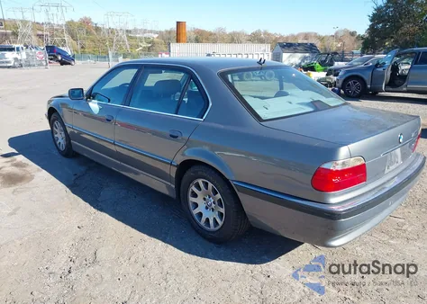 2001 BMW 740Il из США, поврежденный, VIN WBAGH83421DP22372
